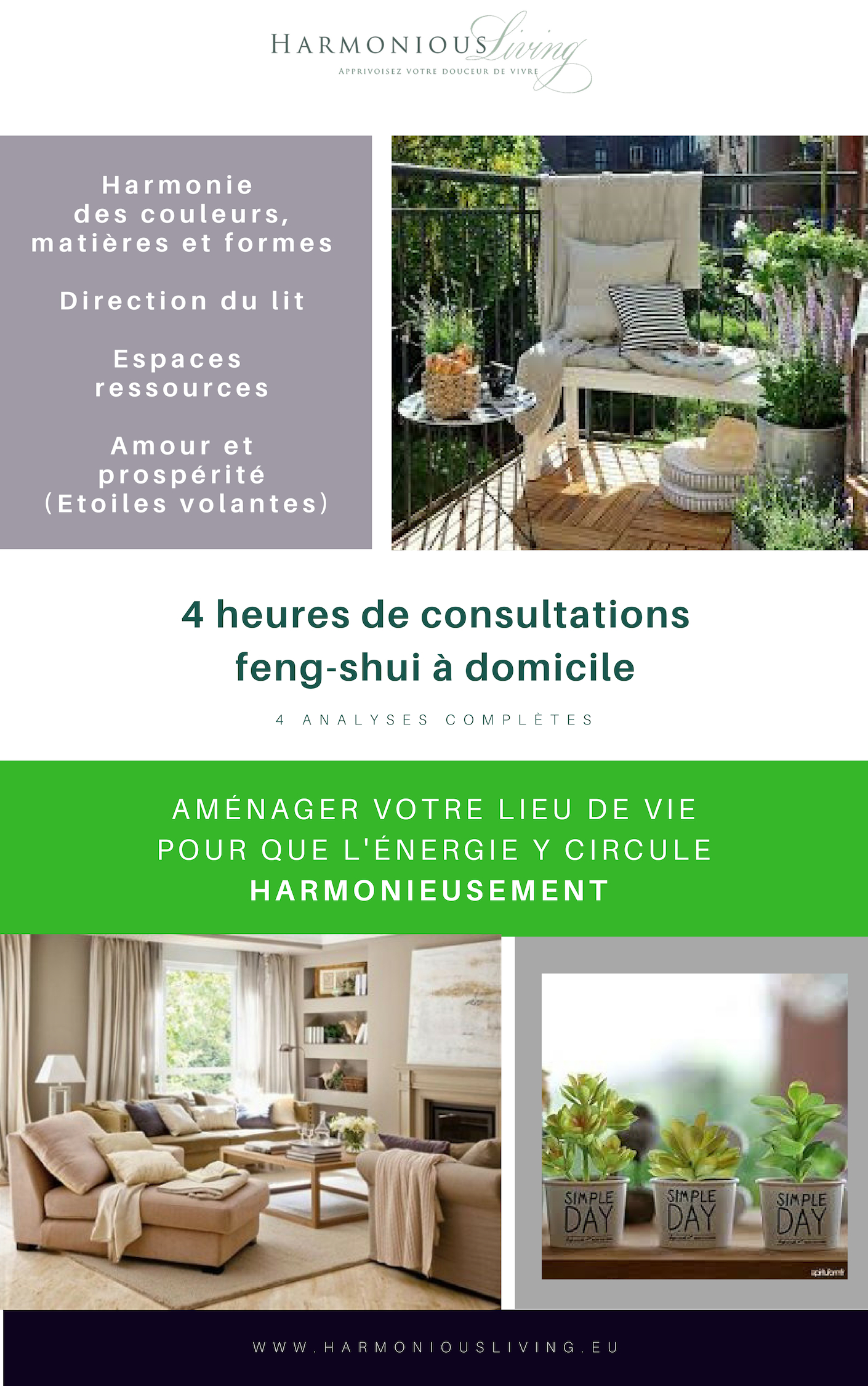 4 heures de consultation feng-shui